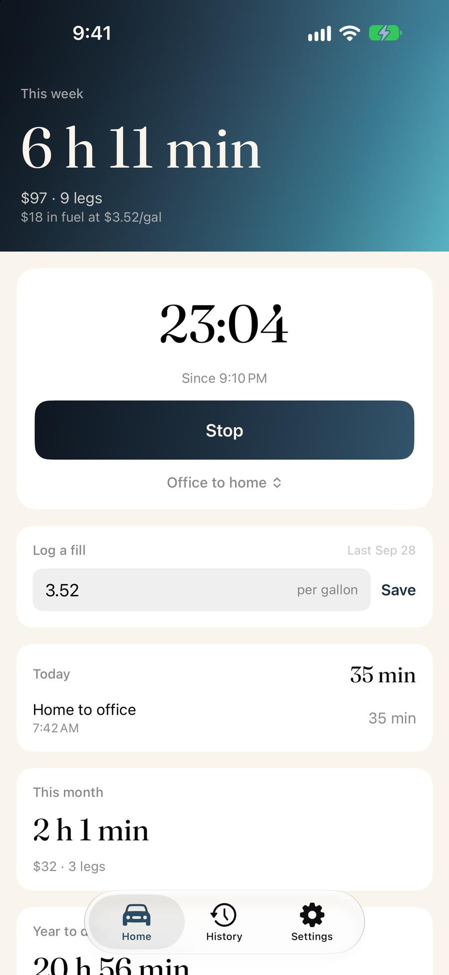 A commute running against its timer